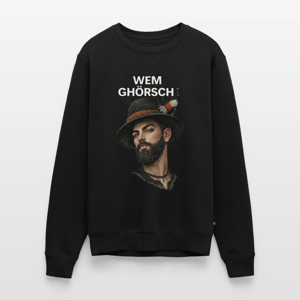 Wem ghörsch? – Alemannische Klärung |  Männer Premium Pullover - Schwarz