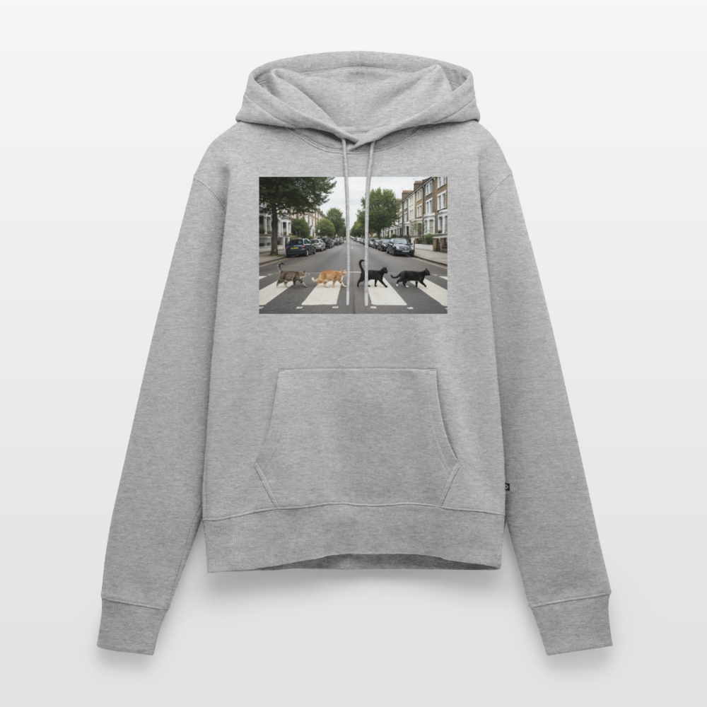 The Purrfect Crossing – Wir waren vor der Band da | Frauen Premium Hoodie - Grau meliert