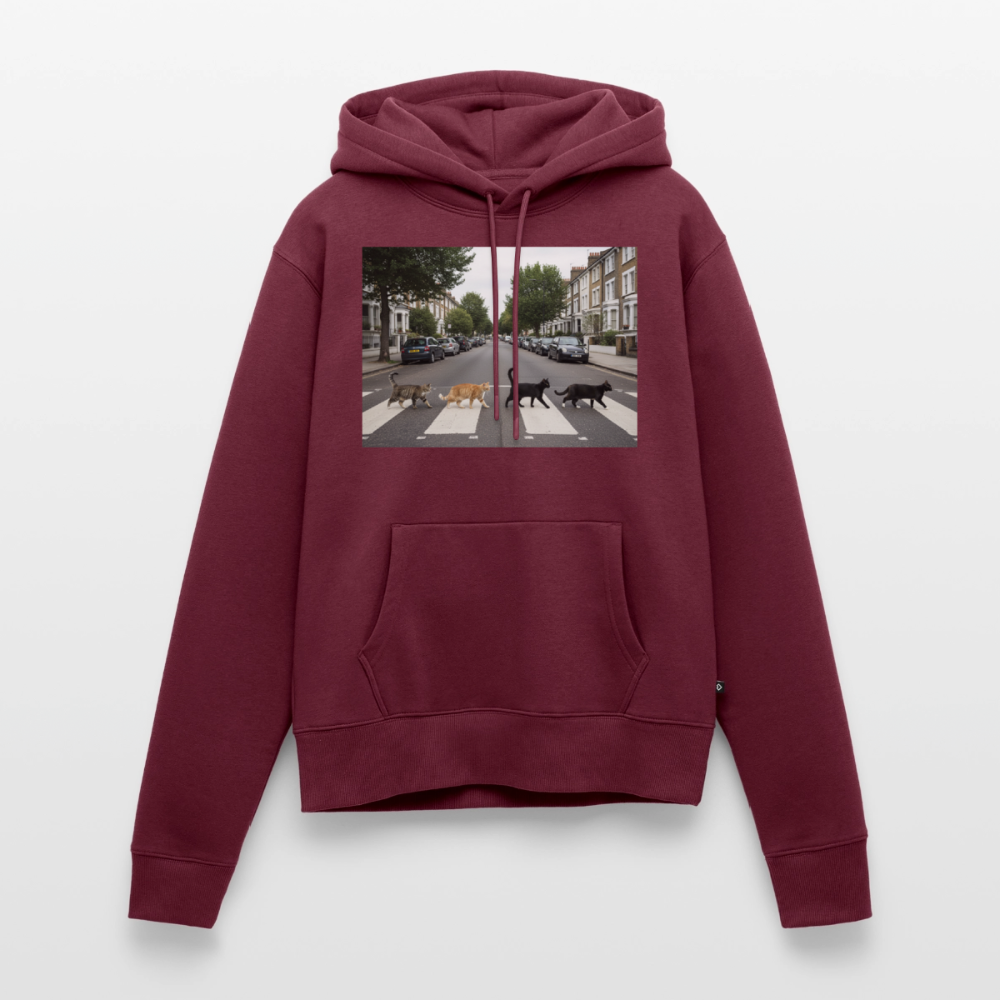 The Purrfect Crossing – Wir waren vor der Band da | Frauen Premium Hoodie - Burgunderrot