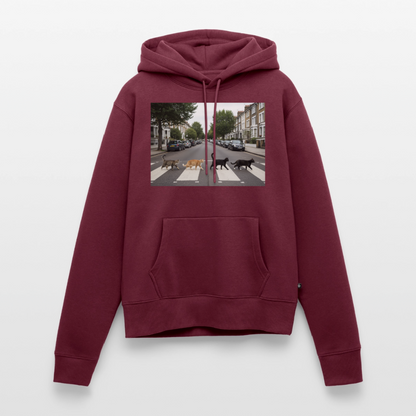 The Purrfect Crossing – Wir waren vor der Band da | Frauen Premium Hoodie - Burgunderrot