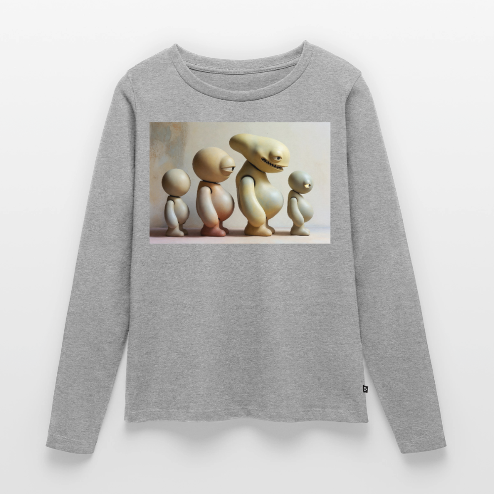 So wachsen wir also | Frauen Premium Bio Langarmshirt - Grau meliert