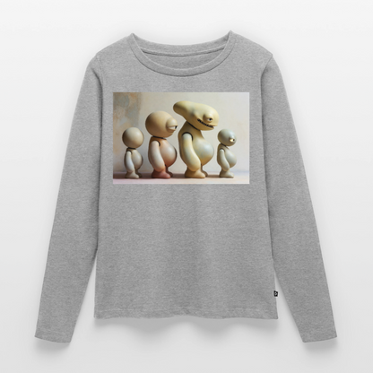 So wachsen wir also | Frauen Premium Bio Langarmshirt - Grau meliert