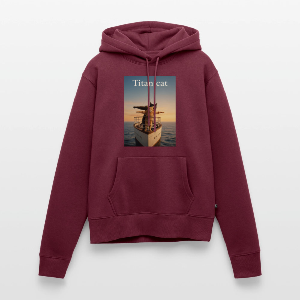 Titanicat – Ich bin der König der Kratzbäume | Frauen Premium Hoodie - Burgunderrot