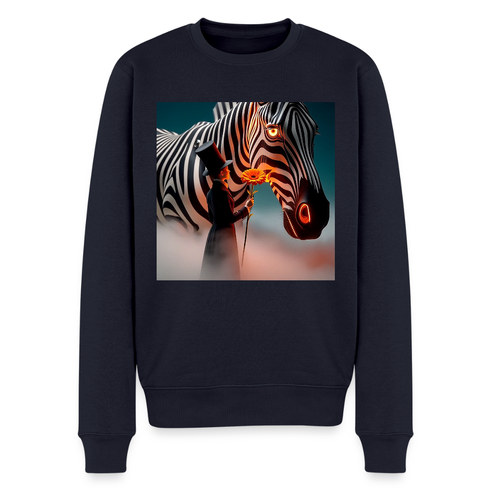 Blumen für ein Zebra |  Männer Premium Pullover - Navy