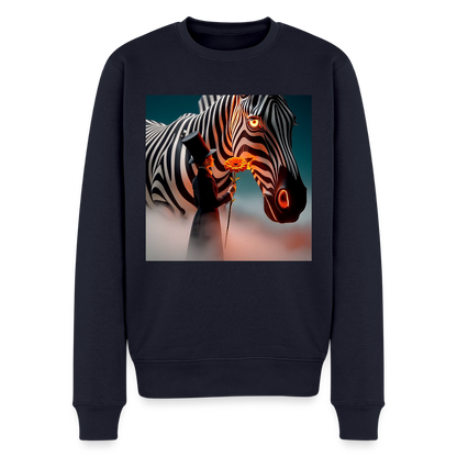 Blumen für ein Zebra |  Männer Premium Pullover - Navy
