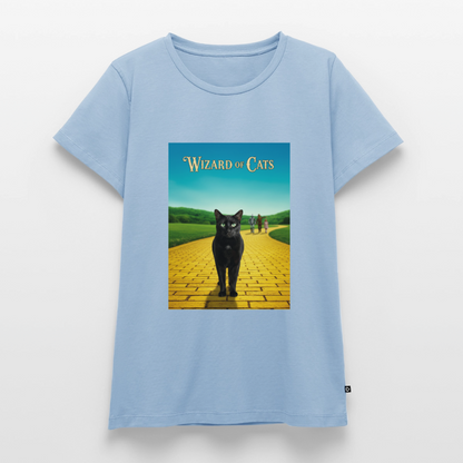 Wizard of Cats – Der gelbe Weg gehört Krümel | Frauen Premium T-Shirt - Hellblau