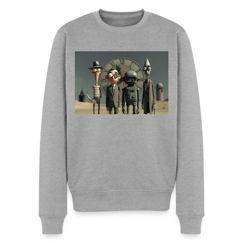 Pünktlich zu spät – Die seltsame Gesellschaft |  Männer Premium Pullover - Grau meliert