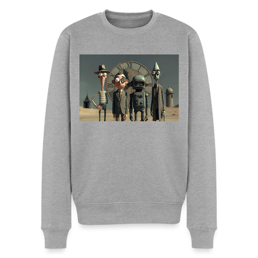 Pünktlich zu spät – Die seltsame Gesellschaft |  Männer Premium Pullover - Grau meliert