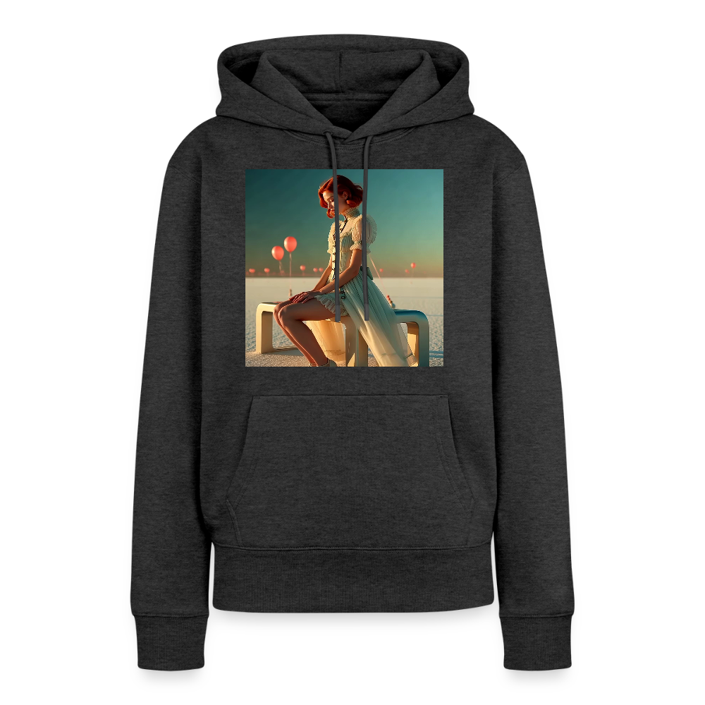 Leise Gedanken bei lauter Farben | Frauen Premium Hoodie - Anthrazit meliert