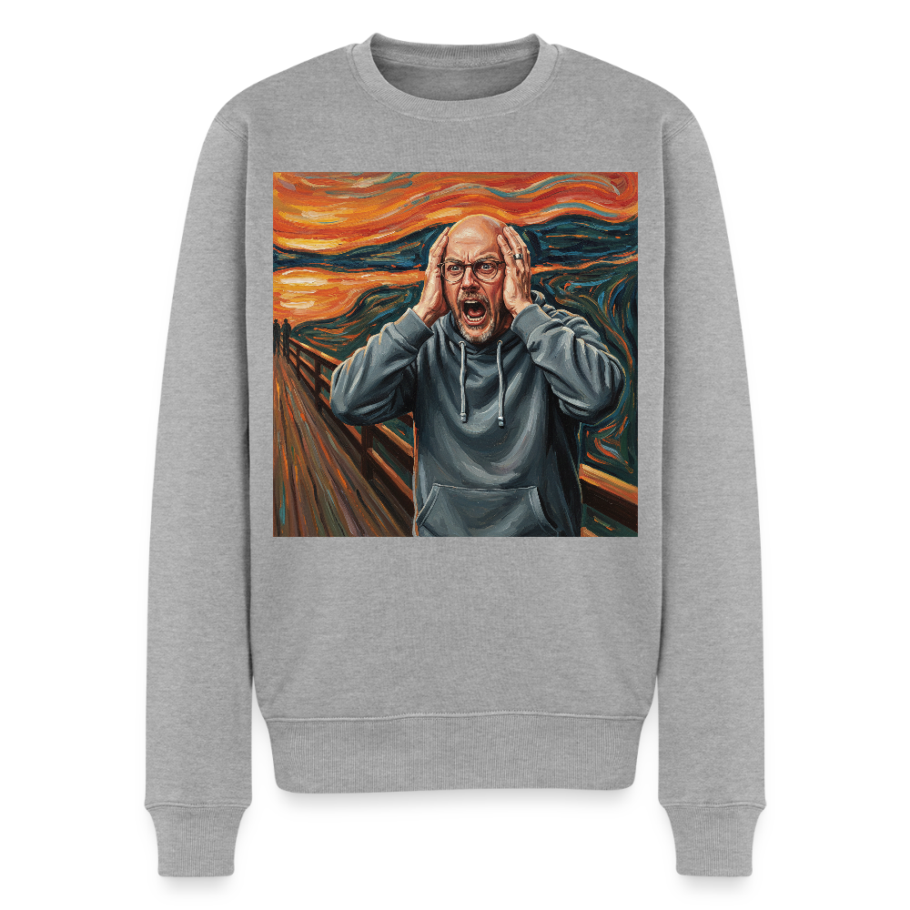 Der Schrei… wenn es wirklich reicht |  Männer Premium Pullover - Grau meliert