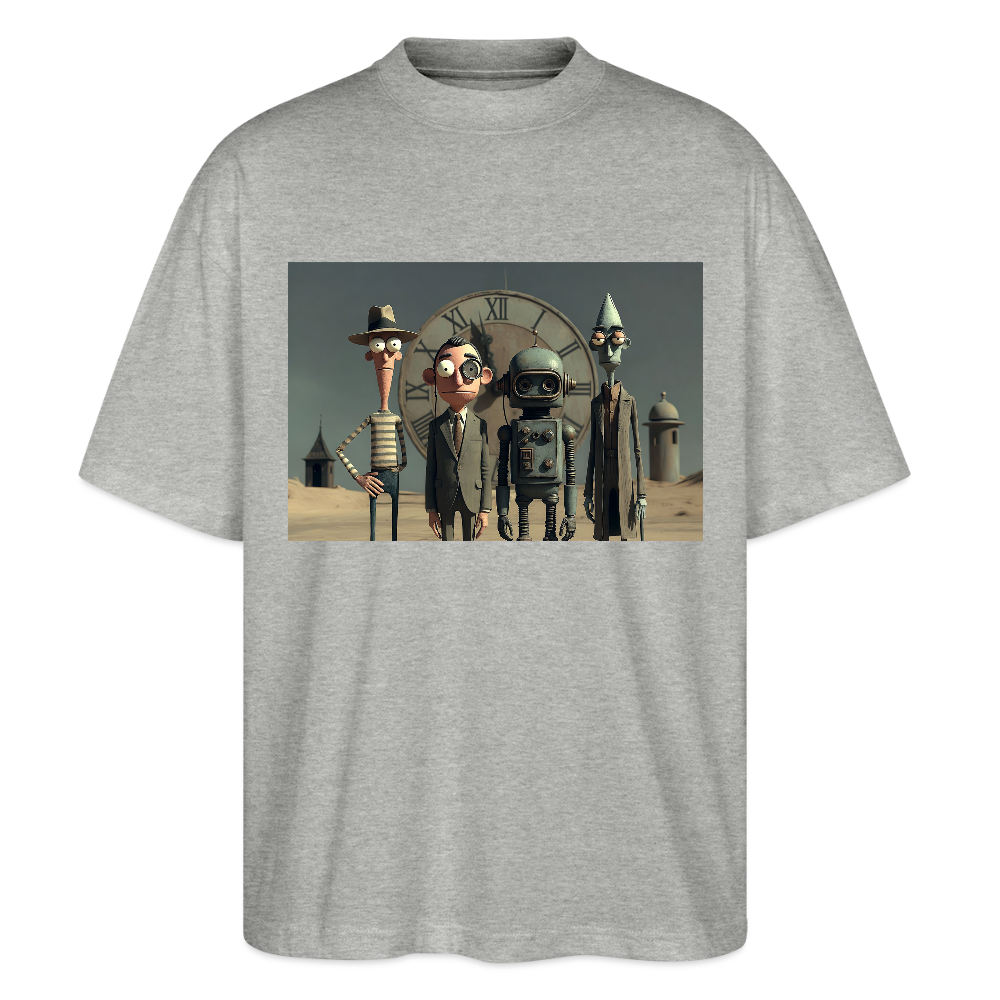 Pünktlich zu spät – Die seltsame Gesellschaft | Stanley/Stella Oversized Unisex Bio T-Shirt Blaster - Grau meliert