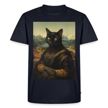 Mona Lisa… aber es ist eine Katze | Männer Premium T-Shirt - Navy