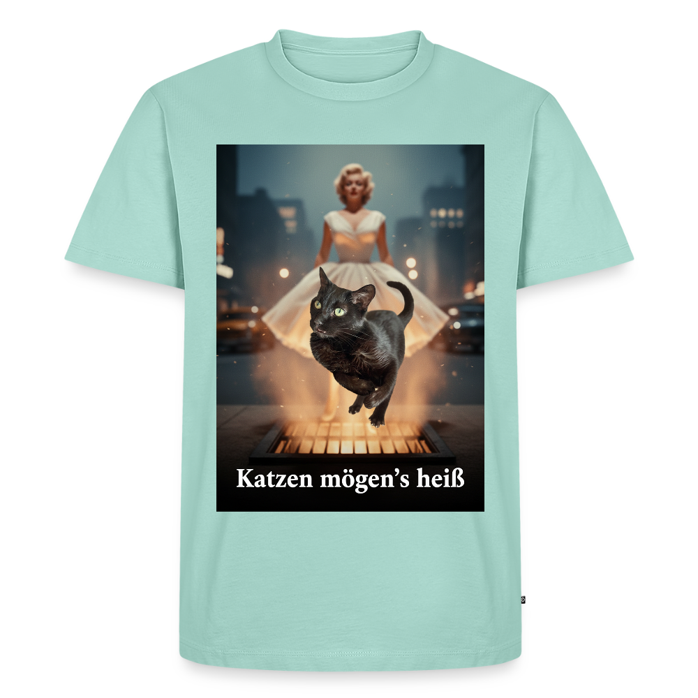 Katzen mögen’s heiß | Männer Premium T-Shirt - Mint 