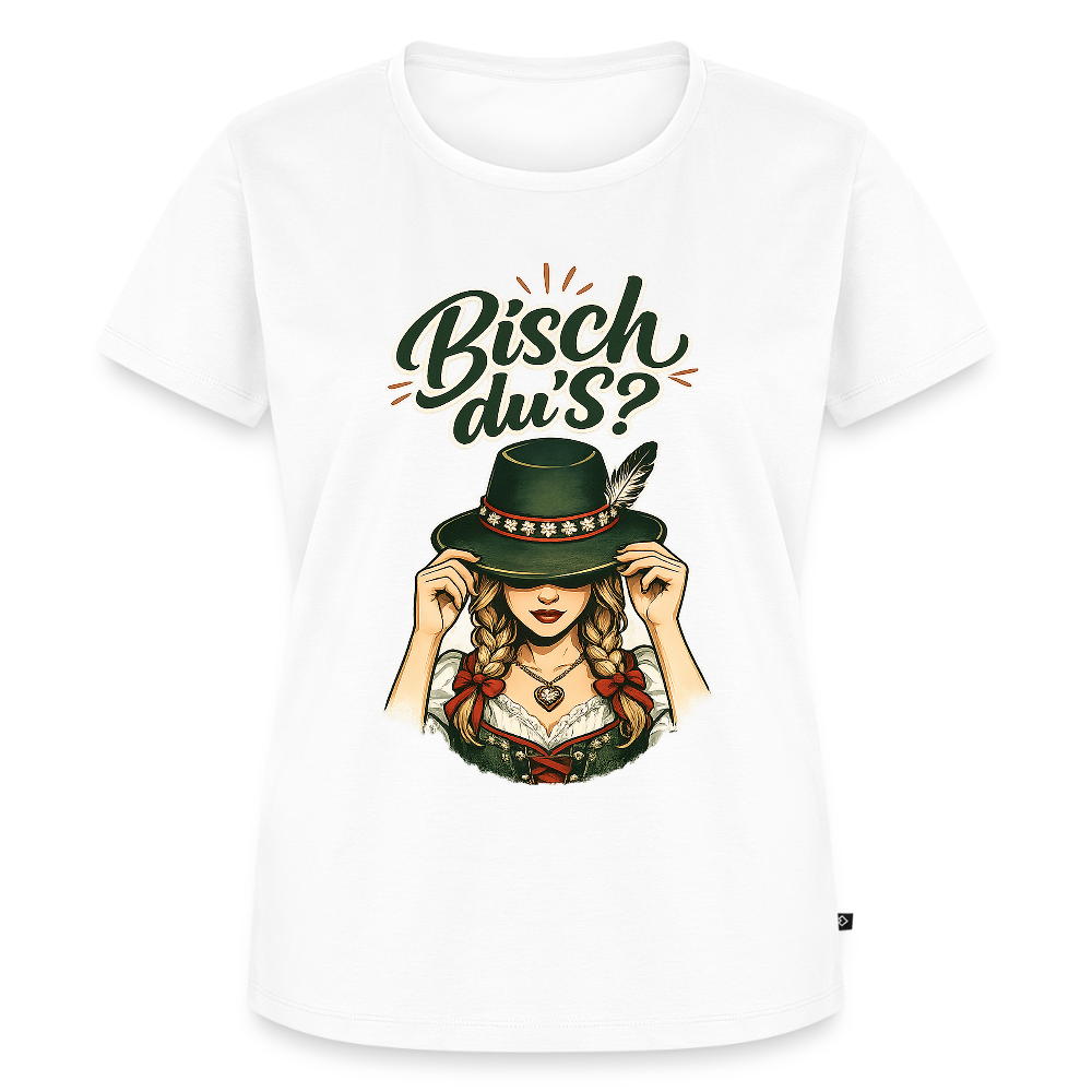 Bisch du’s? – Der Blick sagt alles | Frauen Premium T-Shirt - Weiß