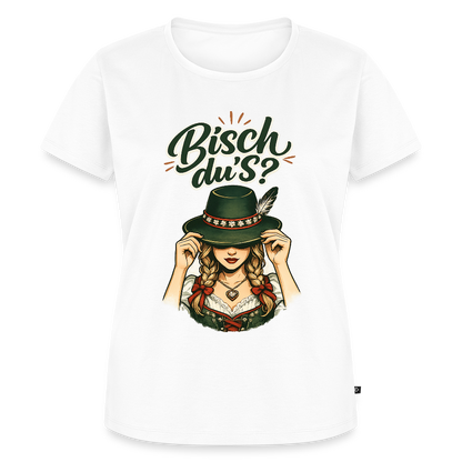 Bisch du’s? – Der Blick sagt alles | Frauen Premium T-Shirt - Weiß