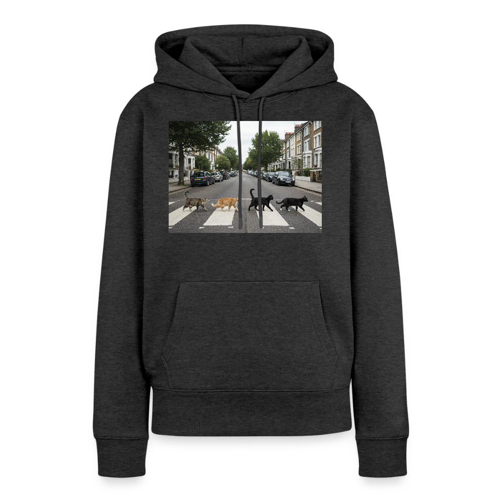 The Purrfect Crossing – Wir waren vor der Band da | Frauen Premium Hoodie - Anthrazit meliert