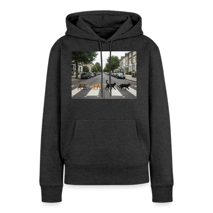 The Purrfect Crossing – Wir waren vor der Band da | Frauen Premium Hoodie - Anthrazit meliert