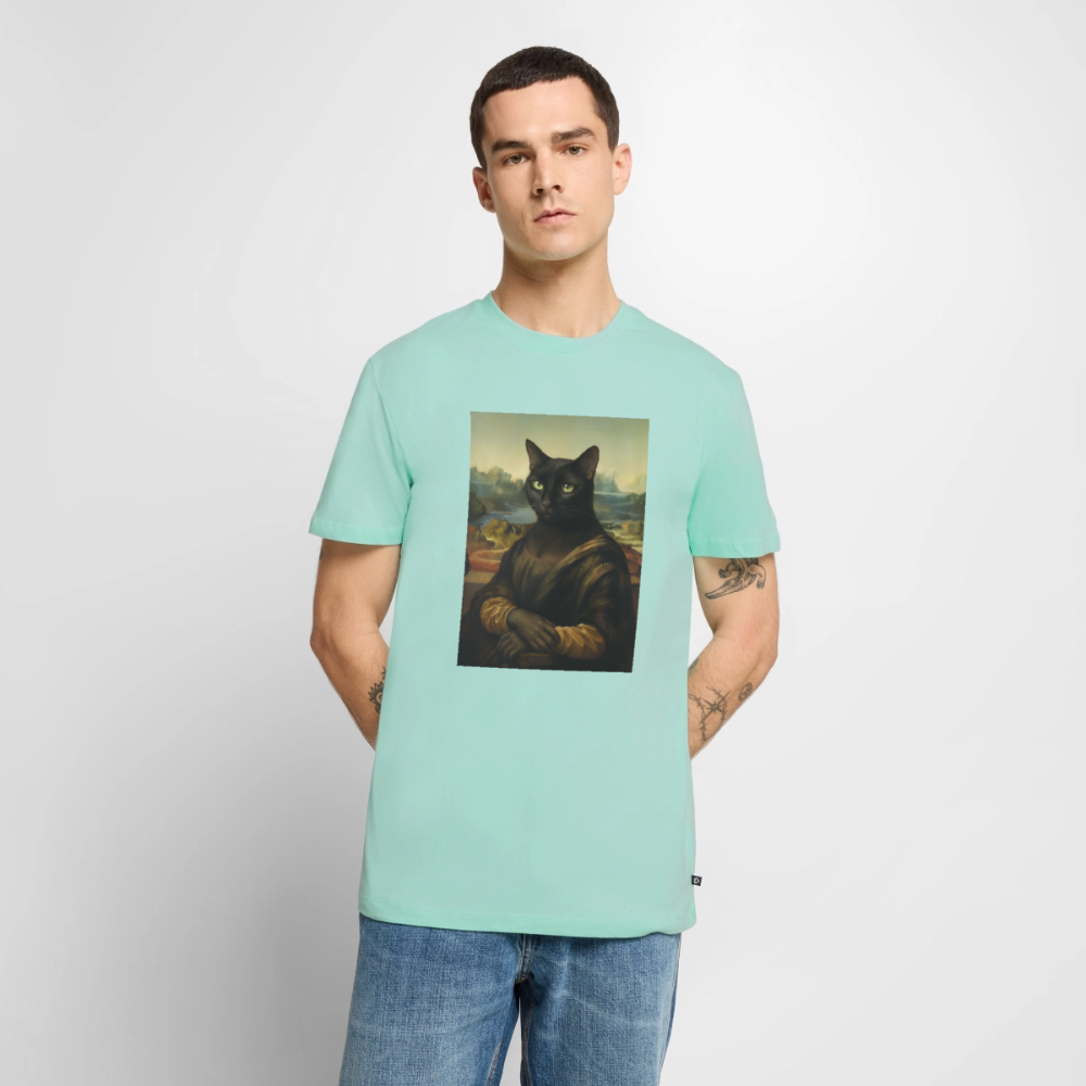 Mona Lisa… aber es ist eine Katze | Männer Premium T-Shirt - Mint 