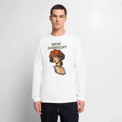 Wem ghörsch? – Schwarzwald Edition | Männer Premium Bio Langarmshirt - Weiß