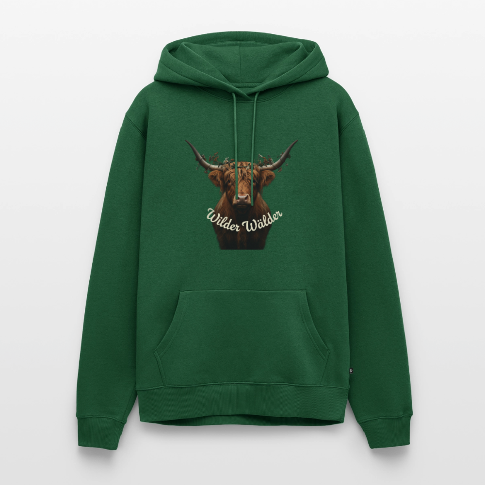Wilder Wälder – Schwarzwald Highland Rind | Männer Premium Hoodie - Flaschengrün