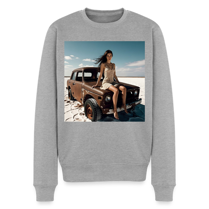 Warten auf irgendwas |  Männer Premium Pullover - Grau meliert