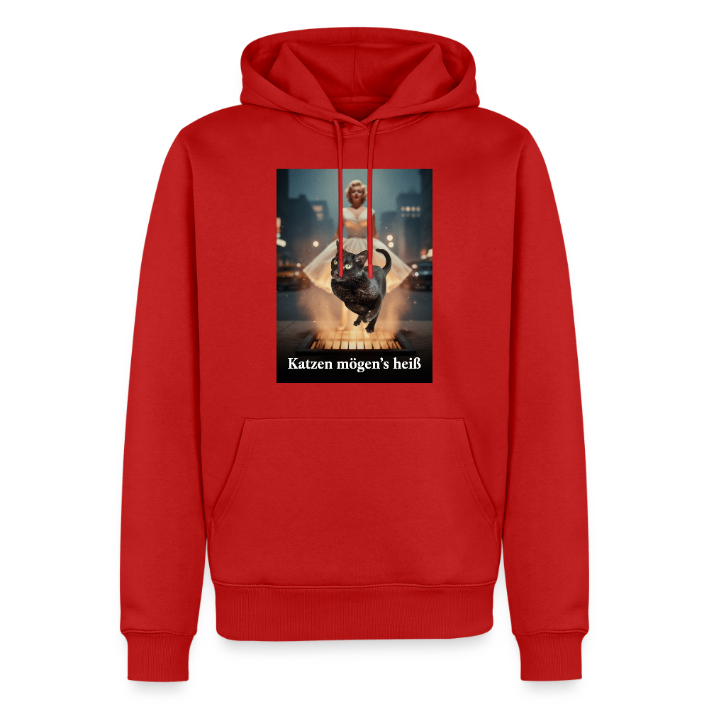 Katzen mögen’s heiß | Männer Premium Hoodie - Rot