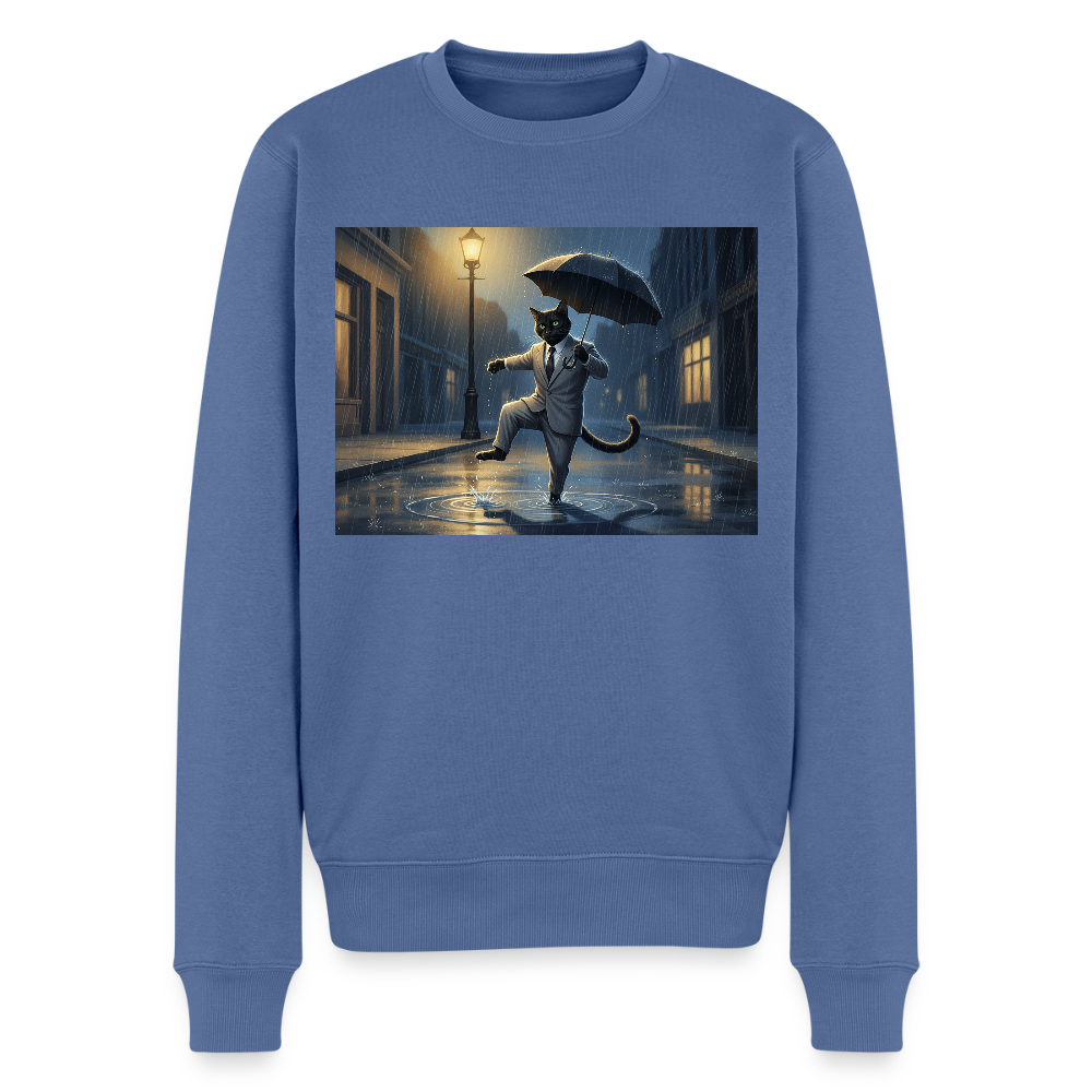 Krümel tanzt im Regen |  Männer Premium Pullover - Taubenblau