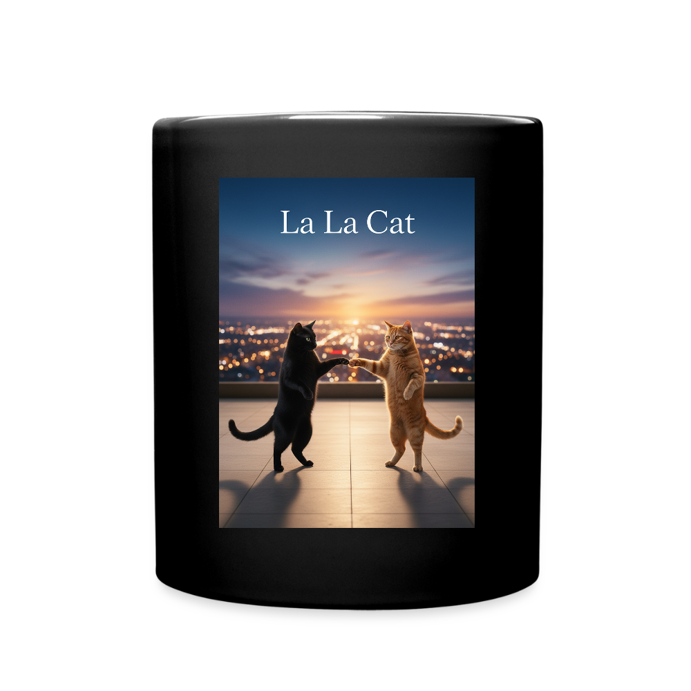 La La Cat – Tanz über den Dächern | Tasse einfarbig - Schwarz
