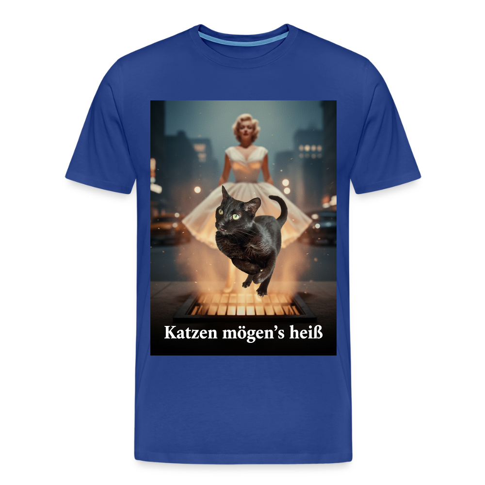 Katzen mögen’s heiß | Männer Premium T-Shirt - Königsblau