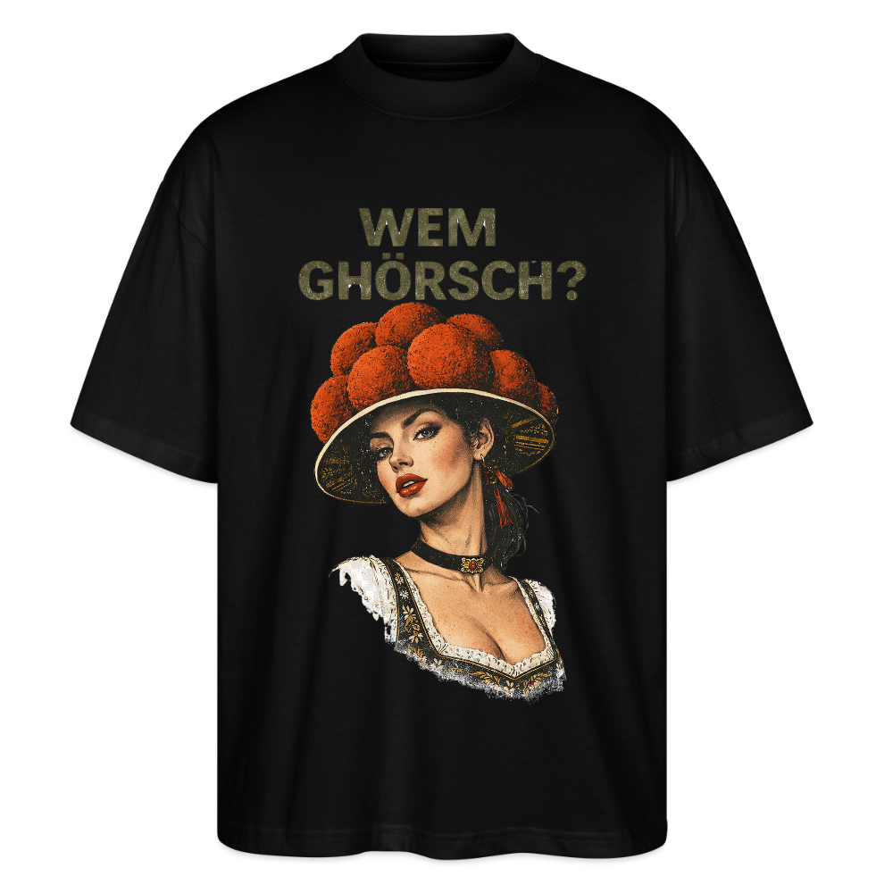 Wem ghörsch? – Schwarzwald Edition | Stanley/Stella Oversized Unisex Bio T-Shirt Blaster - Schwarz
