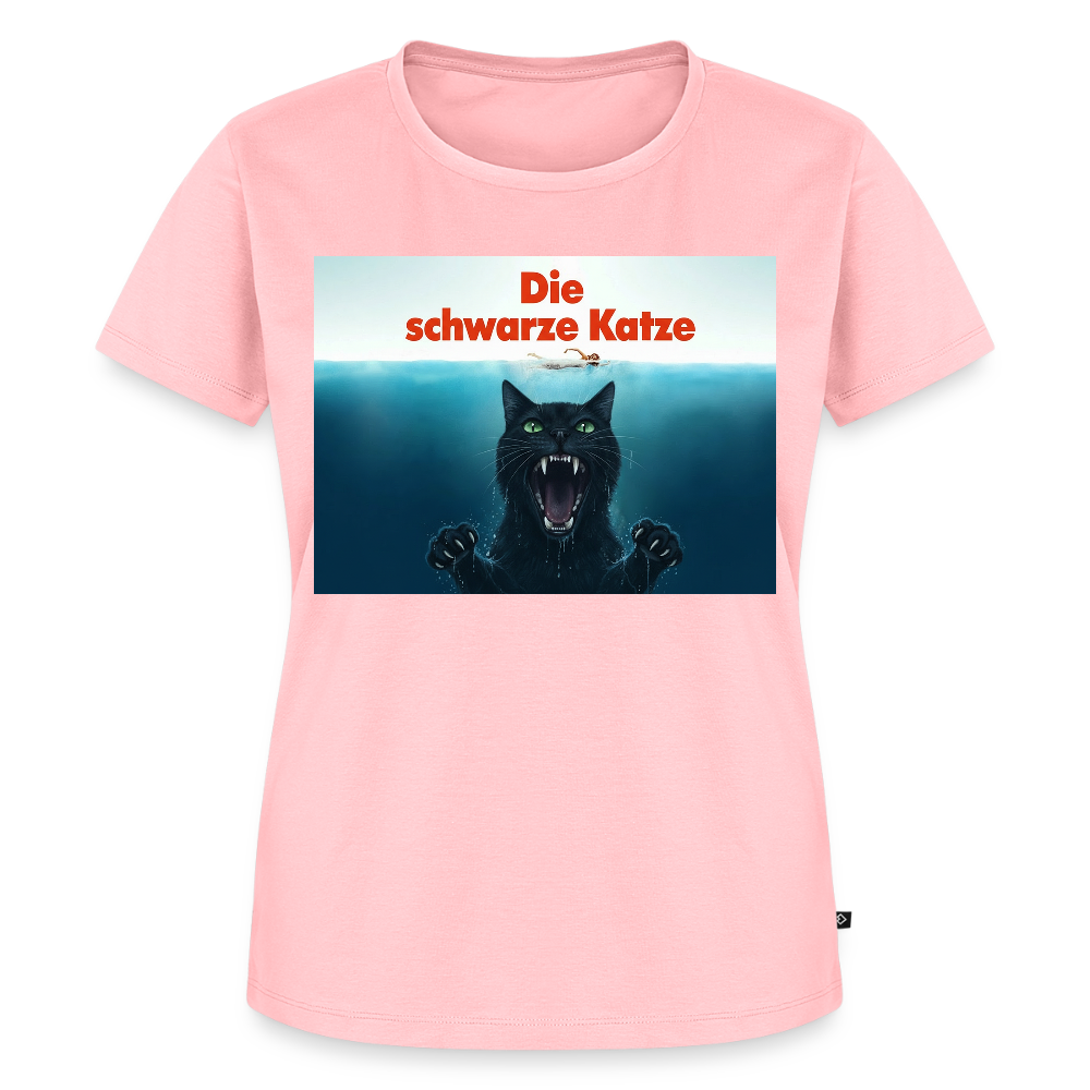 Die schwarze Katze – Krümel taucht auf | Frauen Premium T-Shirt - Rosa