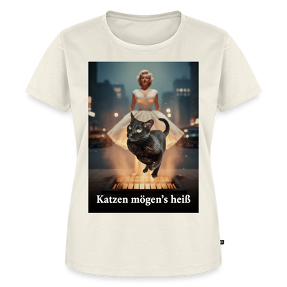 Katzen mögen’s heiß | Frauen Premium T-Shirt - Naturweiß