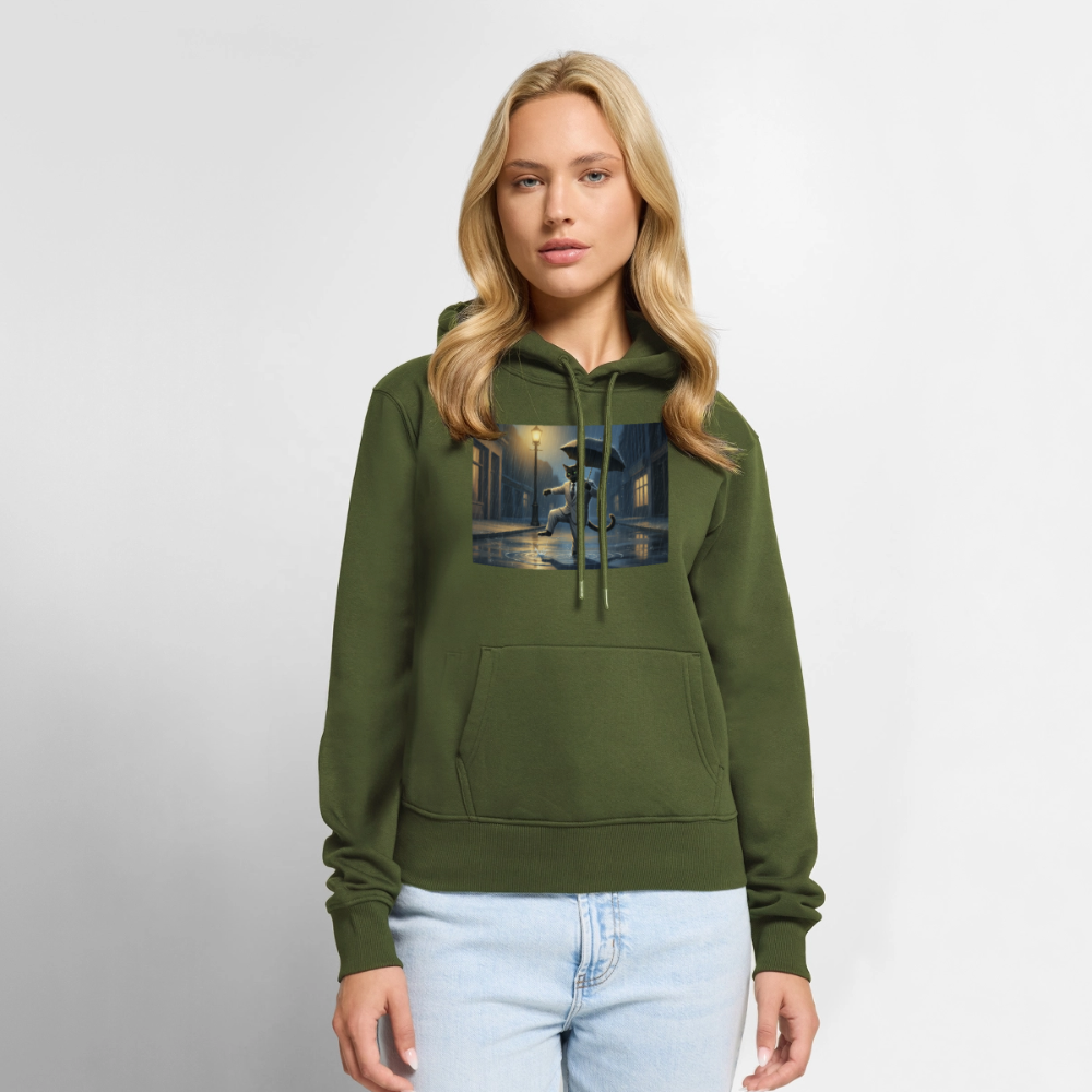 Krümel tanzt im Regen | Frauen Premium Hoodie - Khaki