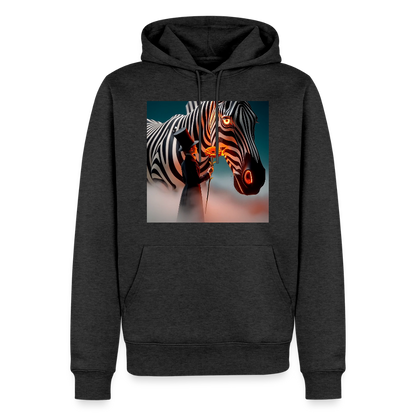 Blumen für ein Zebra | Männer Premium Hoodie - Anthrazit meliert