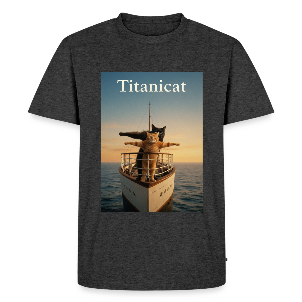Titanicat – Ich bin der König der Kratzbäume | Männer Premium T-Shirt - Anthrazit meliert
