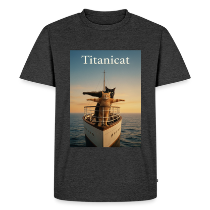 Titanicat – Ich bin der König der Kratzbäume | Männer Premium T-Shirt - Anthrazit meliert