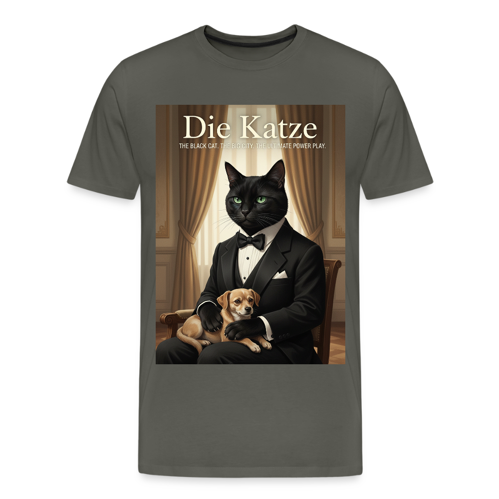 Die Katze – Krümel regelt das | Männer Premium T-Shirt - Asphalt