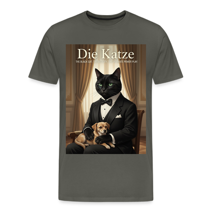 Die Katze – Krümel regelt das | Männer Premium T-Shirt - Asphalt