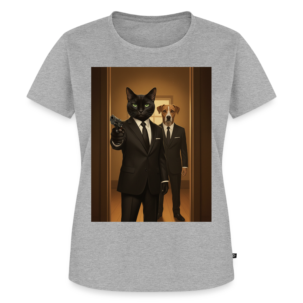 Krümel – Say Meow Again | Frauen Premium T-Shirt - Grau meliert