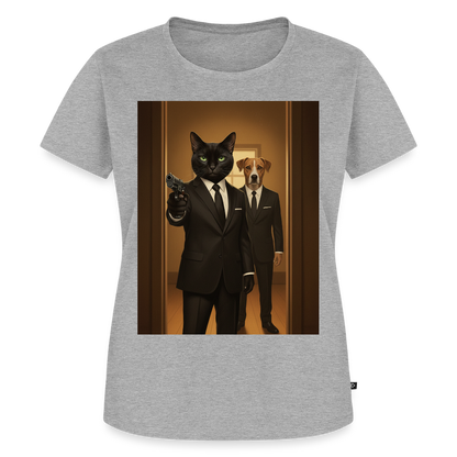 Krümel – Say Meow Again | Frauen Premium T-Shirt - Grau meliert