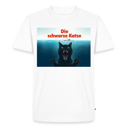 Die schwarze Katze – Krümel taucht auf | Männer Premium T-Shirt - Weiß