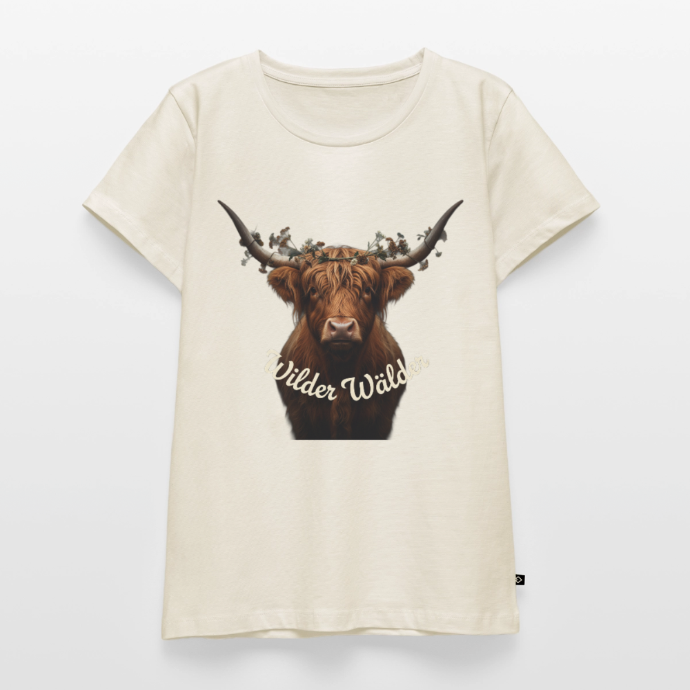 Wilder Wälder – Schwarzwald Highland Rind | Frauen Premium T-Shirt - Naturweiß