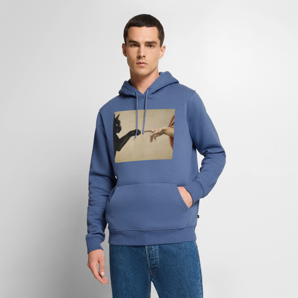 Die Erschaffung Adams… aber die Katze war schneller | Männer Premium Hoodie - Taubenblau