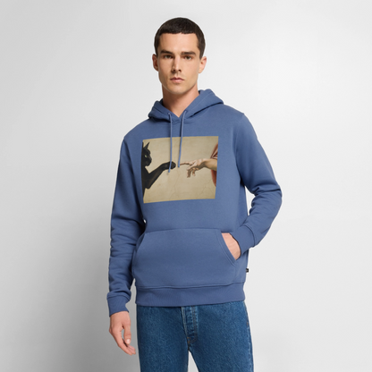 Die Erschaffung Adams… aber die Katze war schneller | Männer Premium Hoodie - Taubenblau