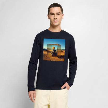 Gefühle unter Glas | Männer Premium Bio Langarmshirt - Navy