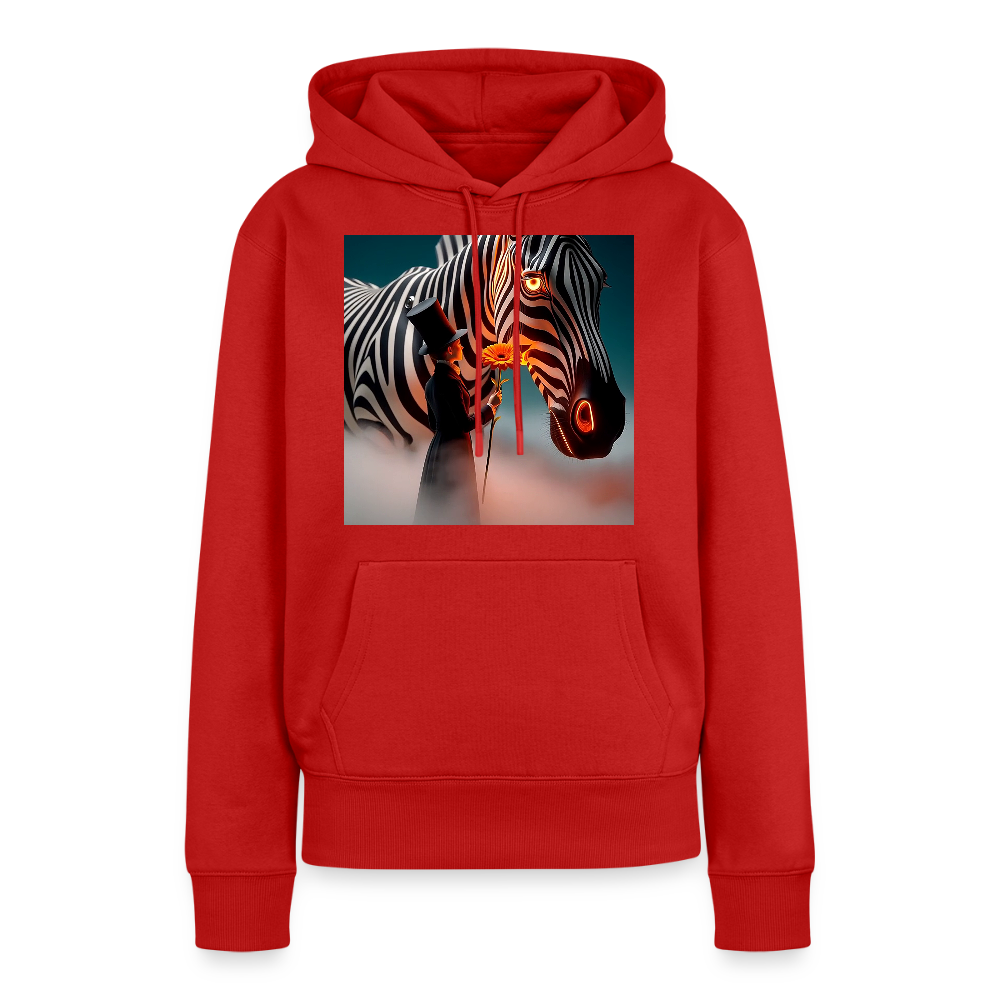 Blumen für ein Zebra | Frauen Premium Hoodie - Rot