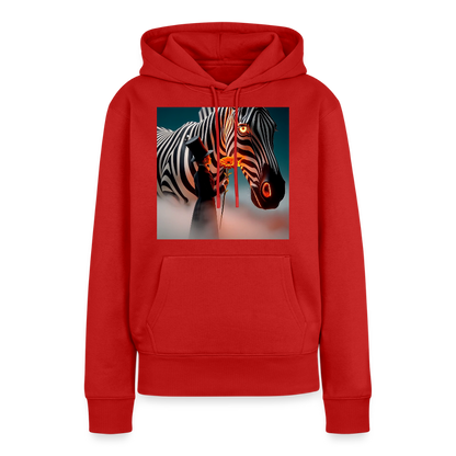 Blumen für ein Zebra | Frauen Premium Hoodie - Rot