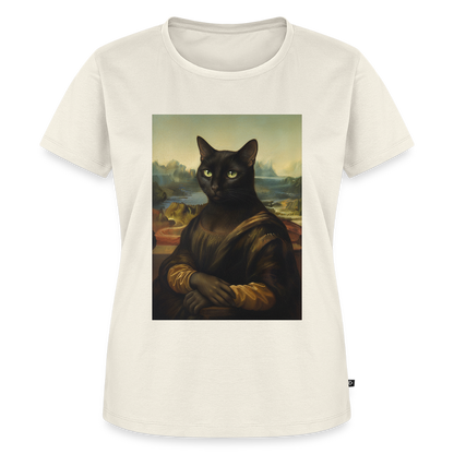 Mona Lisa… aber es ist eine Katze | Frauen Premium T-Shirt - Naturweiß