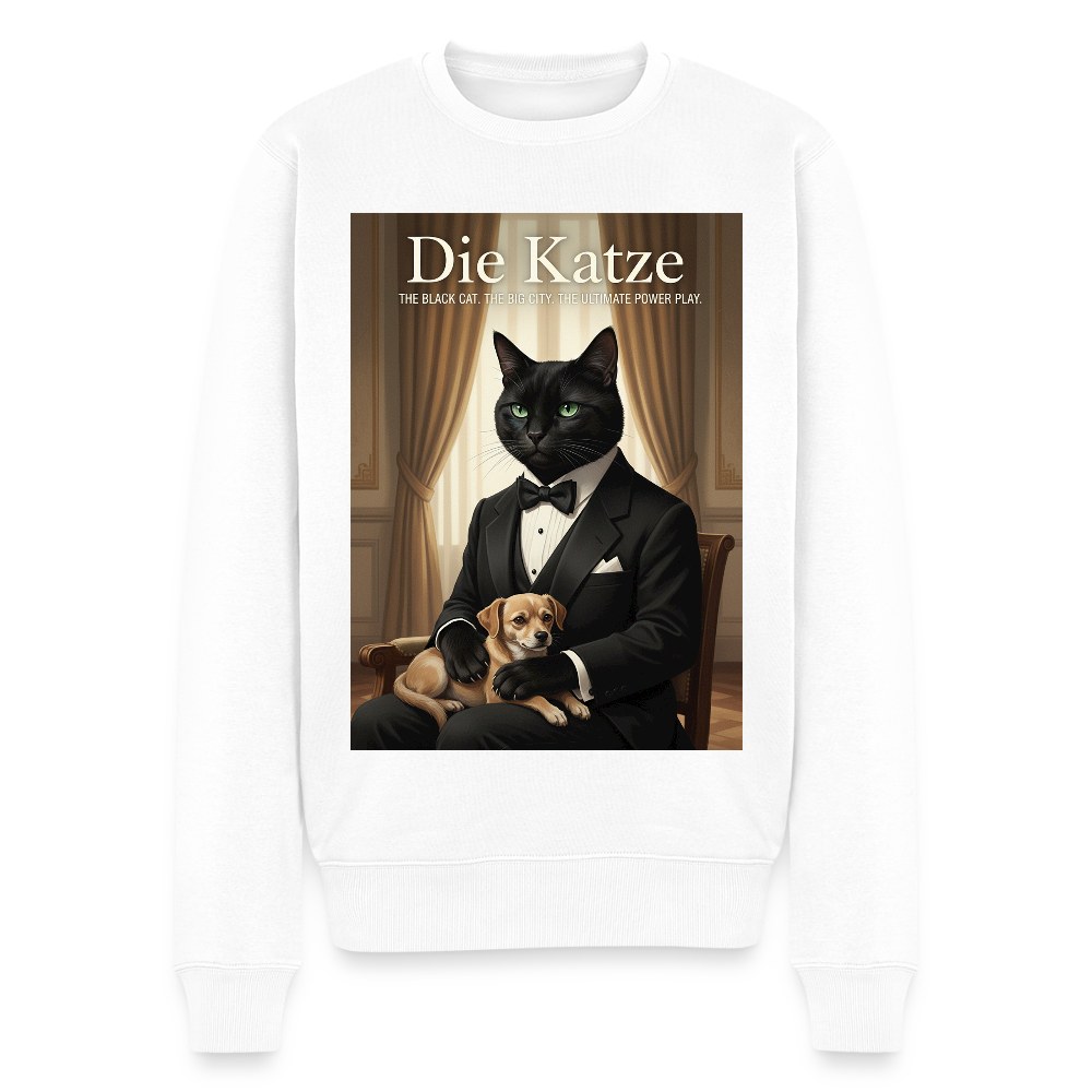Die Katze – Krümel regelt das |  Männer Premium Pullover - Weiß
