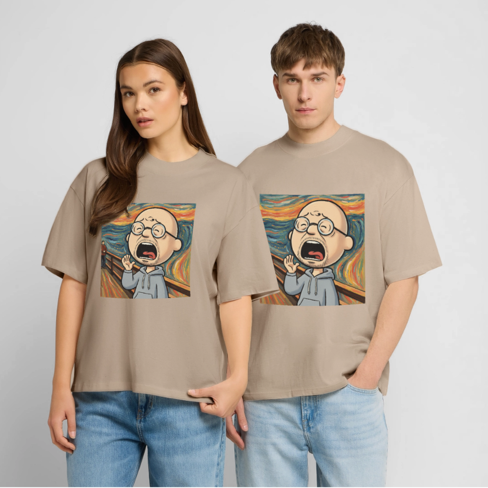 Der Schrei… aber heute bin ich dran | Stanley/Stella Oversized Unisex Bio T-Shirt Blaster - Steingrau